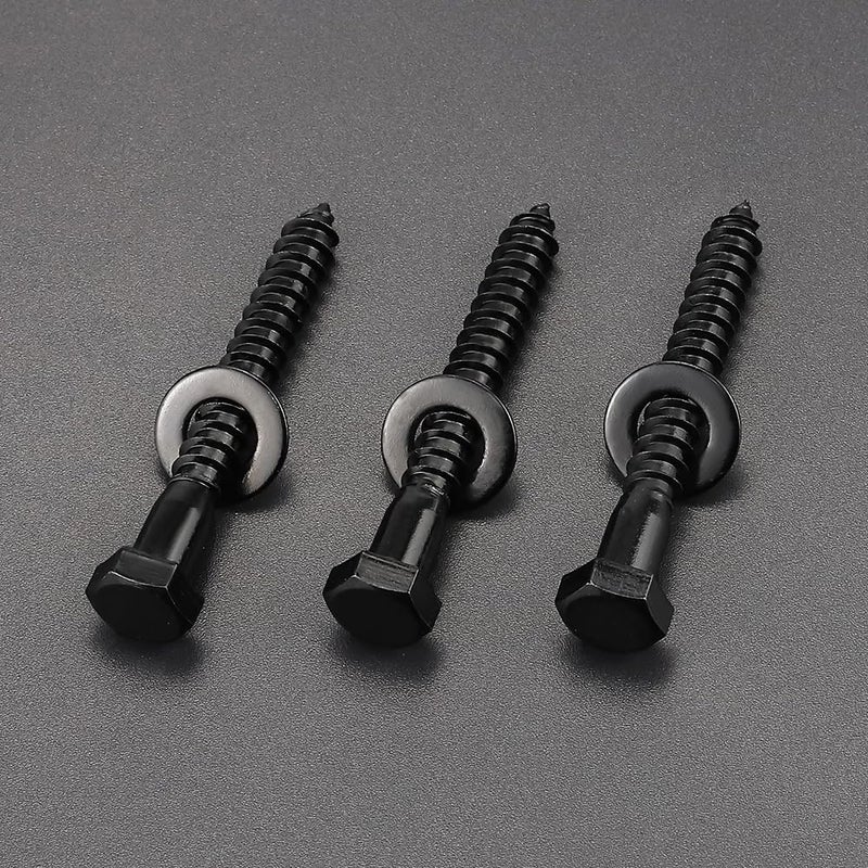 RoyceMart 10-Sets 3/8 x 3 Black Hex Head Lag Screws & Flat Washers, Heavy Duty Wood Lag Screws, 304 Stainless Steel (18-8), 3/8" Bolt - Image 3